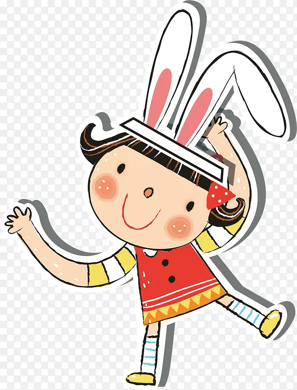 卡通小女孩素材