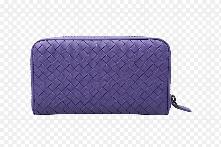 葆蝶家女士紫色羊皮钱包