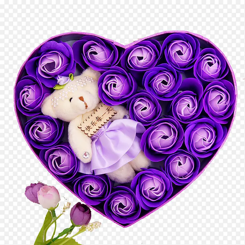紫色玫瑰手工花
