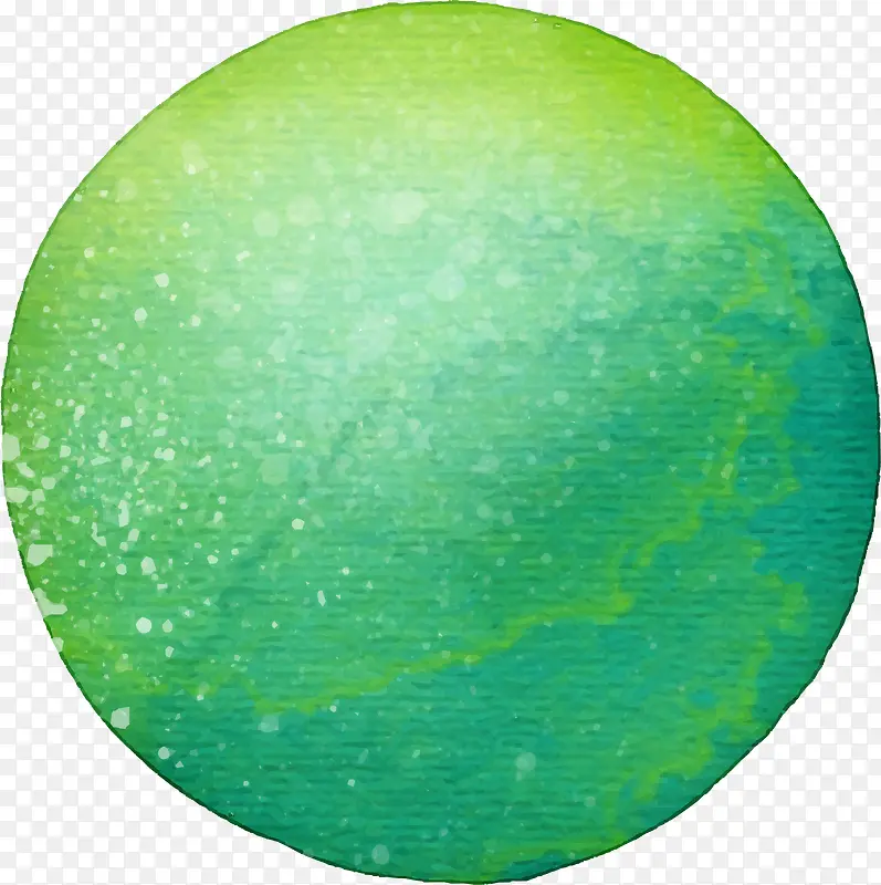 绿色水彩圆点装饰图案