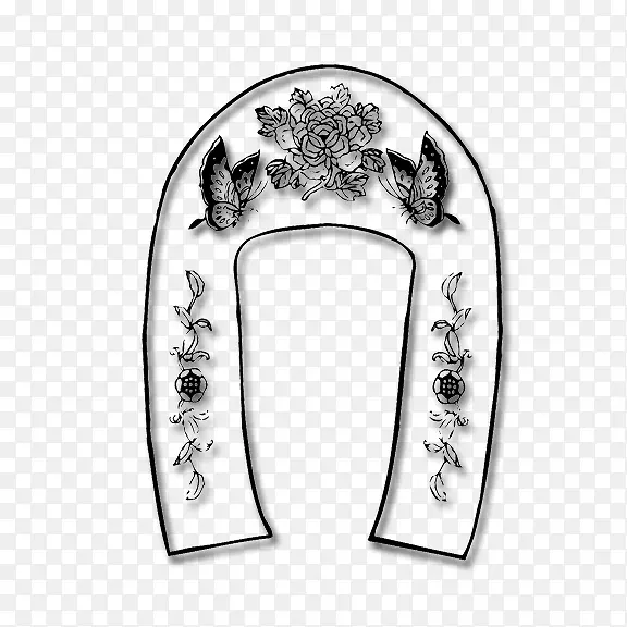 刺绣花纹  中国风  黑白花