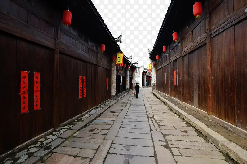 中国风的老街道