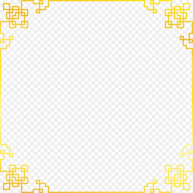 中国风黄色线条框架