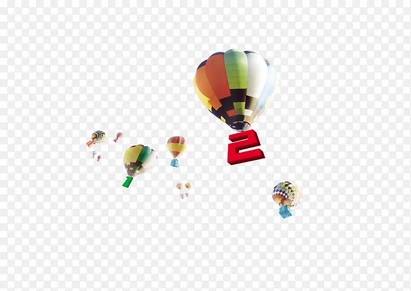 彩色生日气球