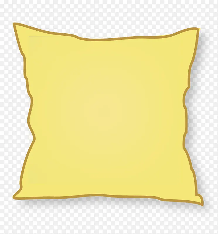 简单黄色枕头