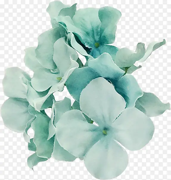 蓝色装饰小花