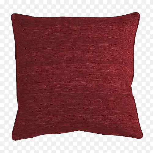 全棉暗红色靠枕