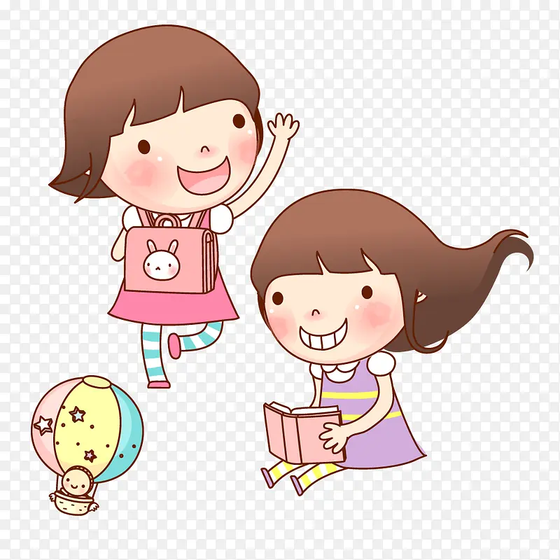 看书的小女孩