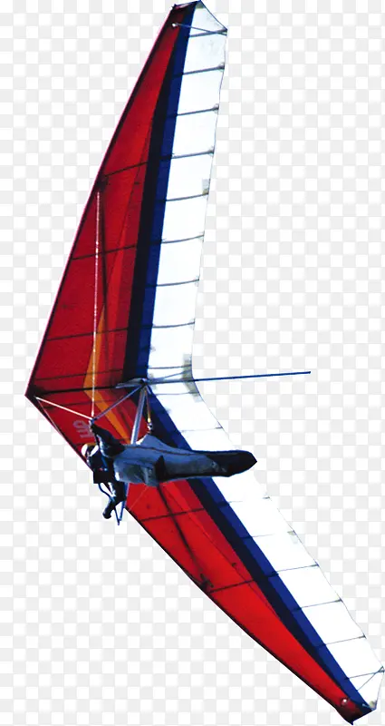 红色滑翔伞