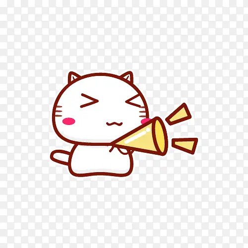 拿喇叭的猫