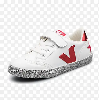 v字设计白色简洁童鞋