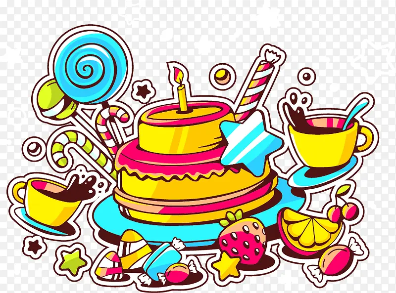 矢量生日庆祝素材