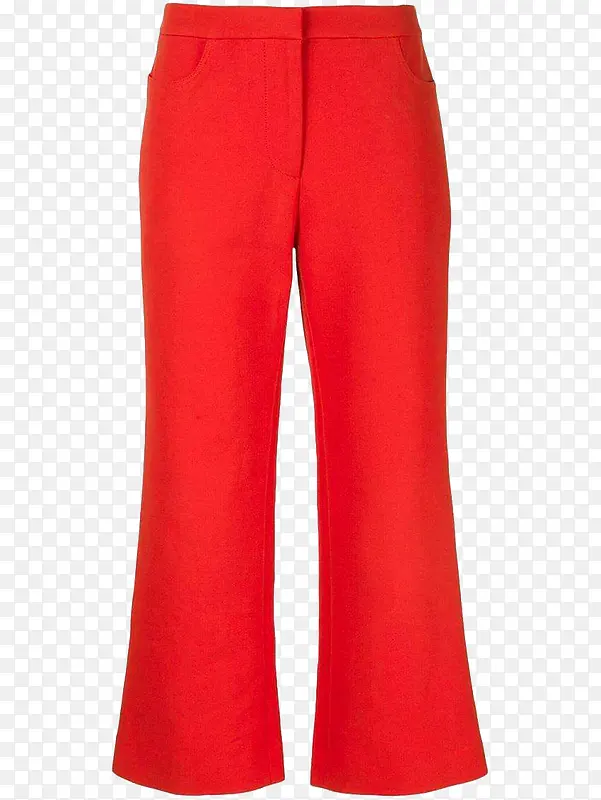 红色喇叭裤