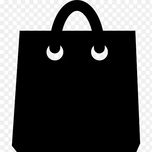 黑色的购物袋，工具图标