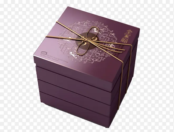 紫色月饼包装盒