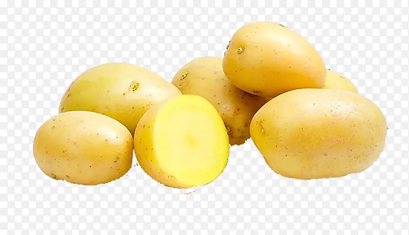 实物食物一堆黄色马铃薯