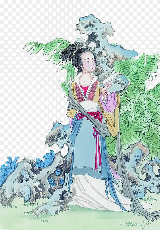 彩绘中国古代美女