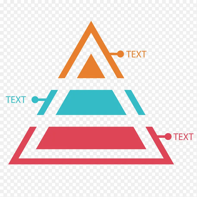 彩色三角形标签分层