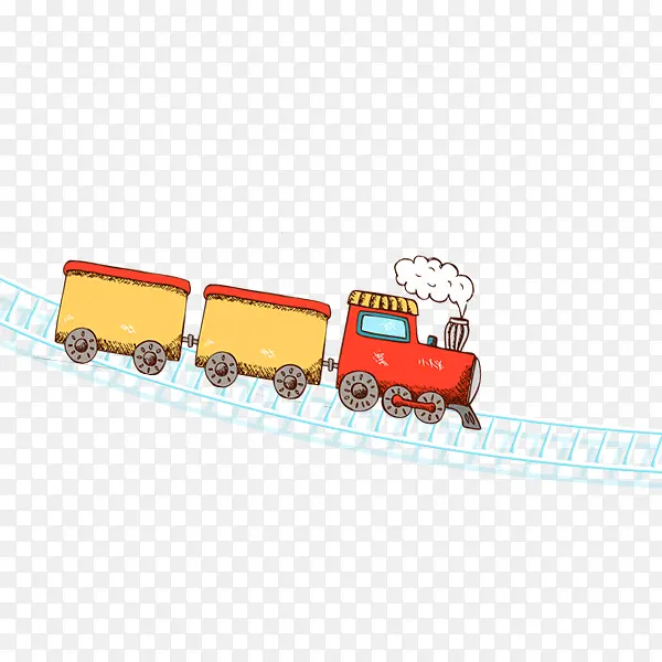 创意小火车插画设计