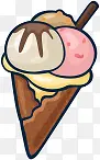 可爱俏皮的冰淇淋图标