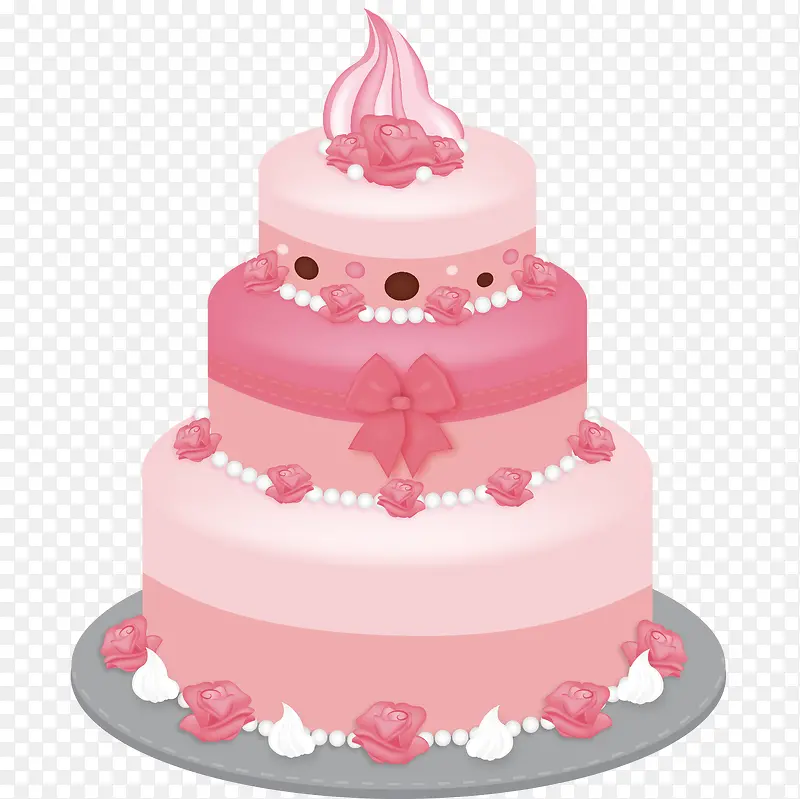 粉色的蛋糕矢量