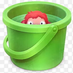 创意绿色水桶