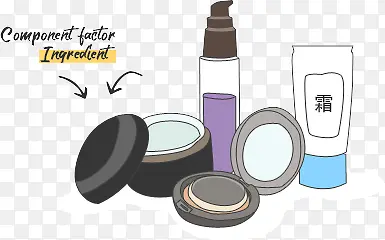 卡通创意合成化妆品