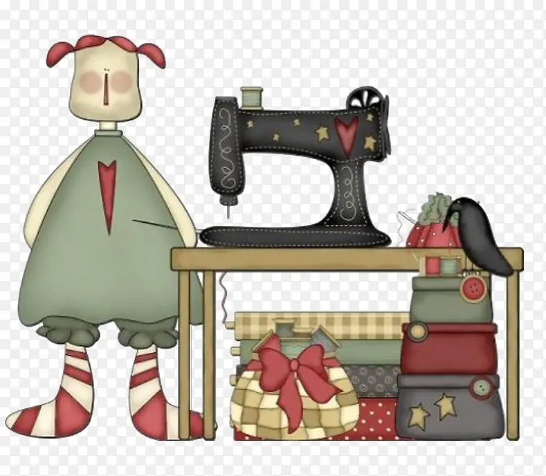 缝纫机和女孩