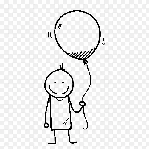 小孩气球简笔画