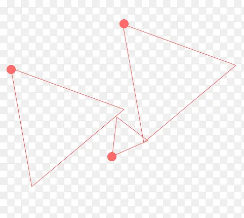 红色三角形卡通合成效果图