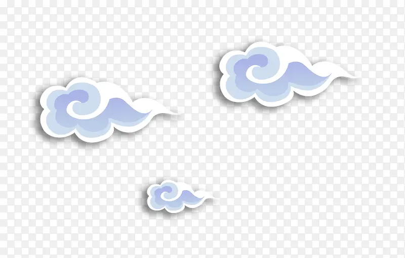 三朵小祥云漂浮在空中