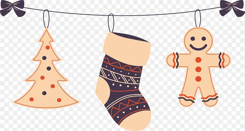 复古圣诞袜挂饰