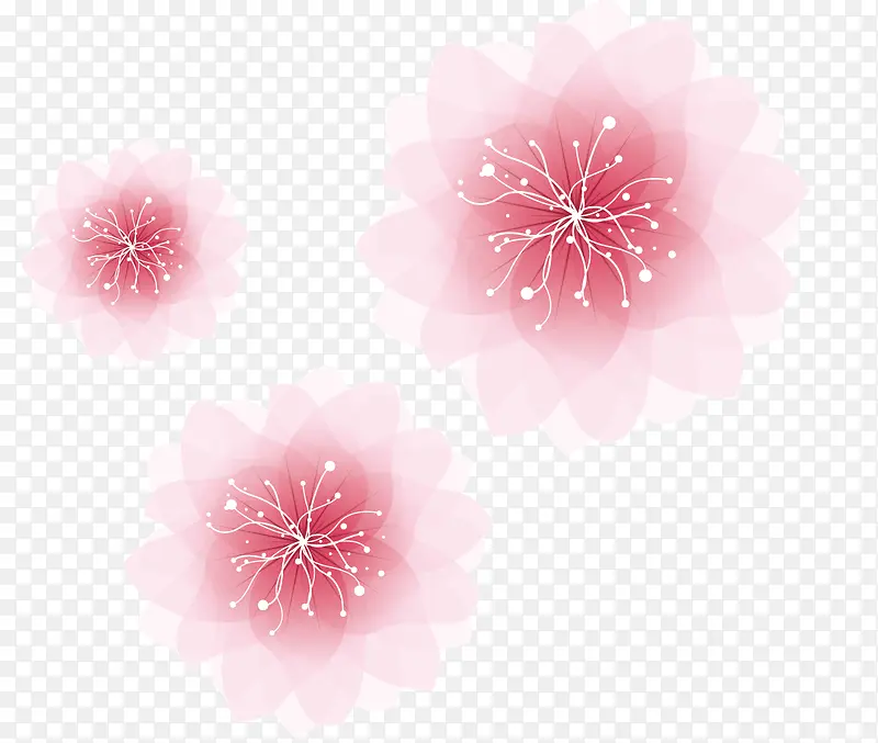 粉色花型背景素材