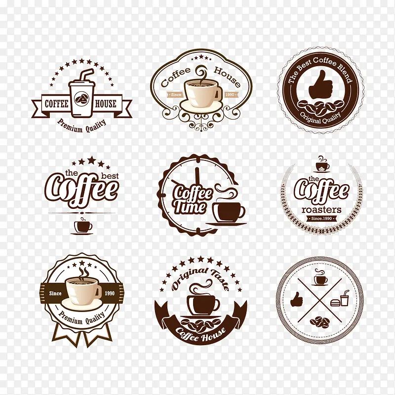 咖啡图标矢量图