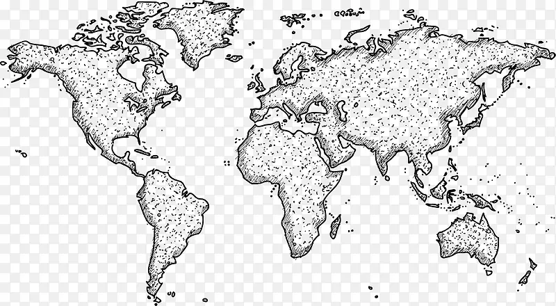 手绘世界地图