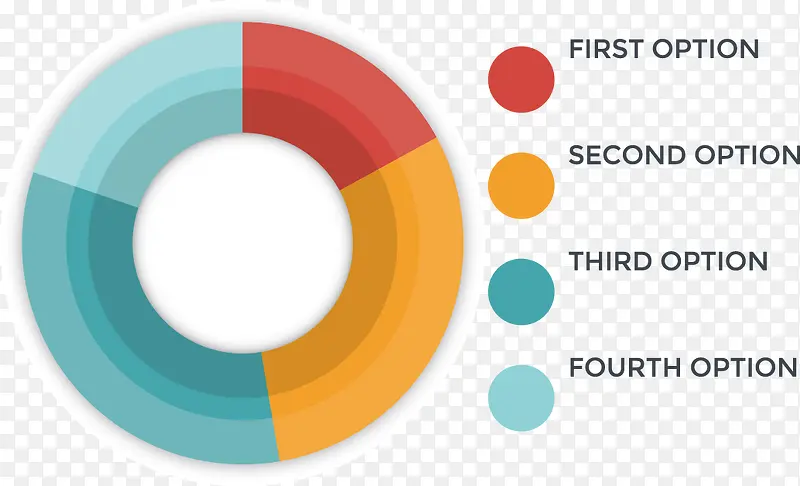 矢量创意设计圆环数据分步图