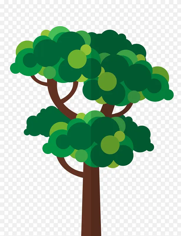 扁平化树木