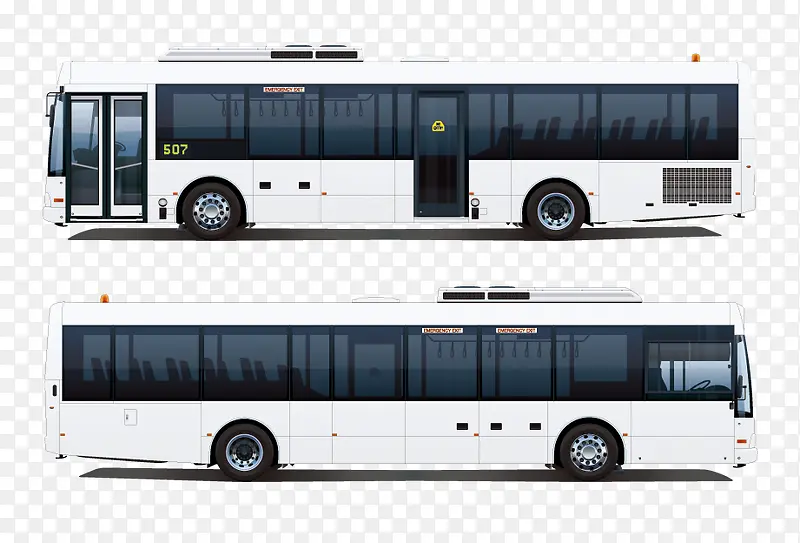 白色公共巴士设计矢量素材