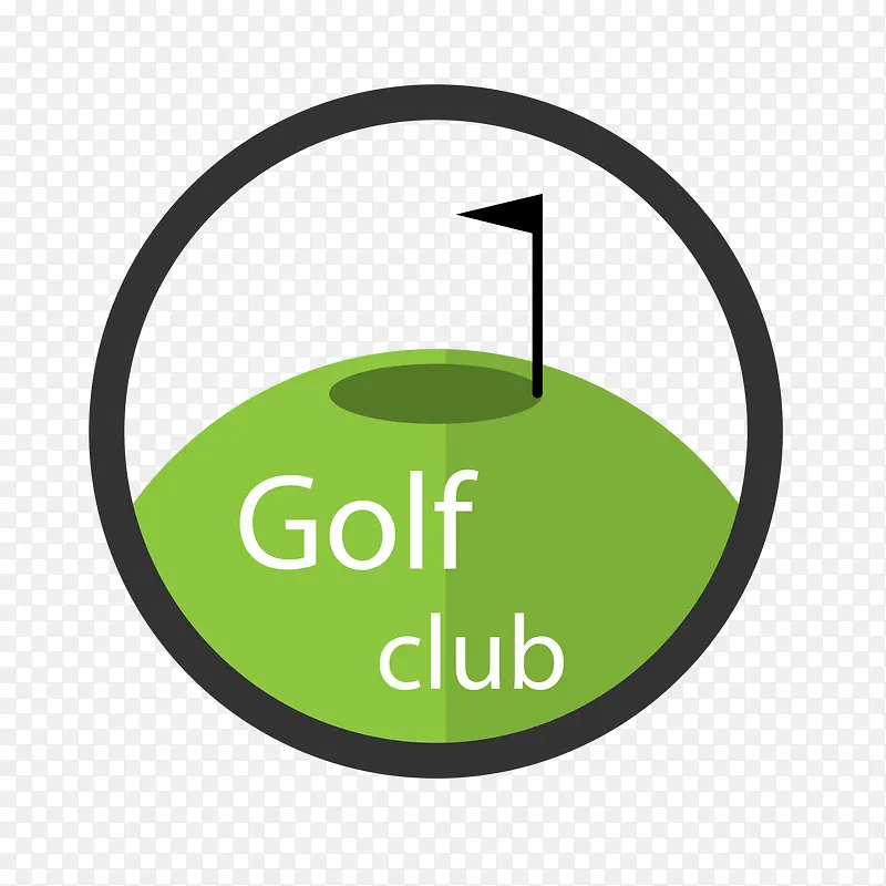 高尔夫运动小标签矢量图