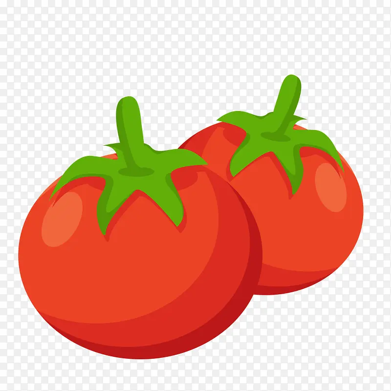 卡通红色的西红柿设计