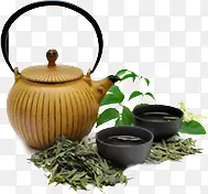 古典茶水壶中秋素材