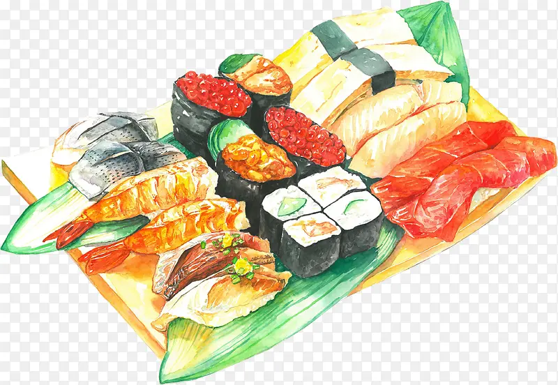 彩绘美食餐饮日式寿司
