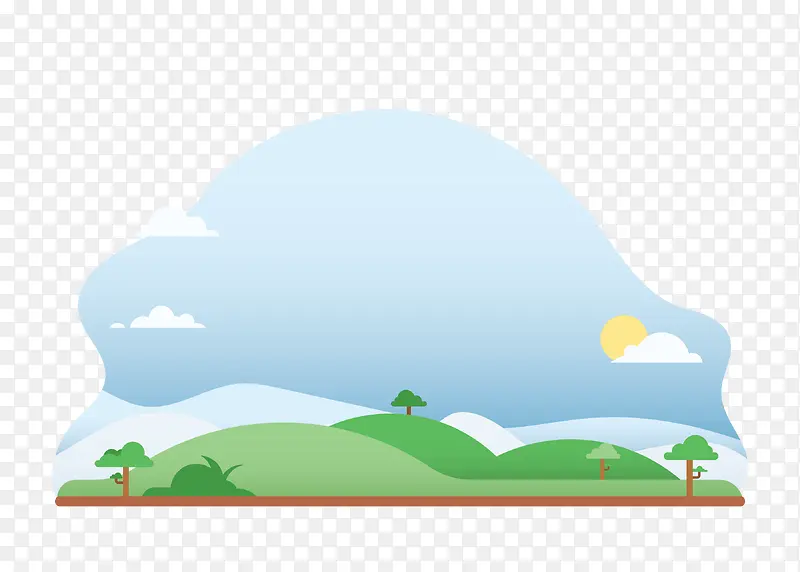 卡通风景矢量图下载