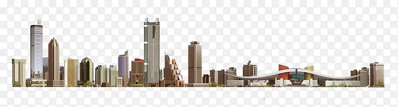 手绘深圳建筑