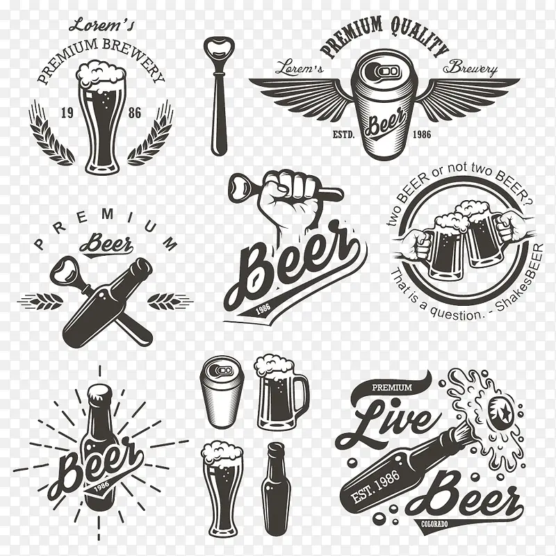 啤酒图标设计