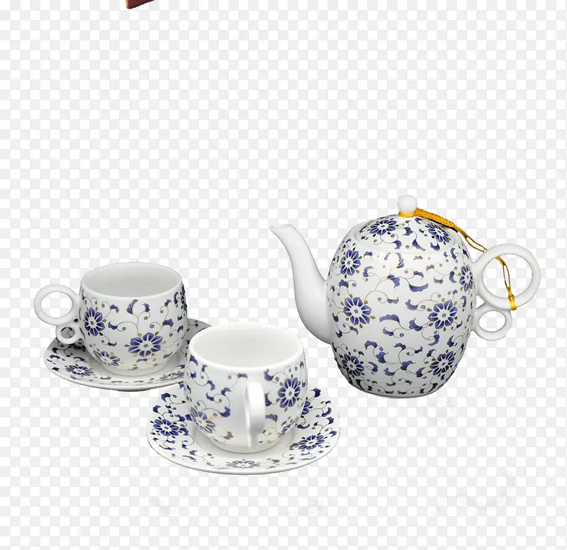 清花陶瓷茶具