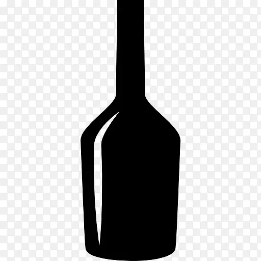 黑葡萄酒玻璃瓶形状图标
