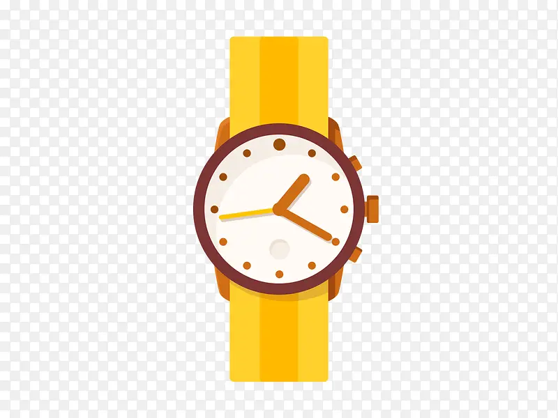 黄色手表UI图标