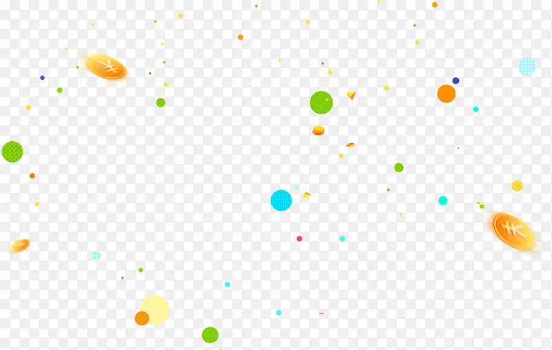 创意手绘扁平风格金币形状