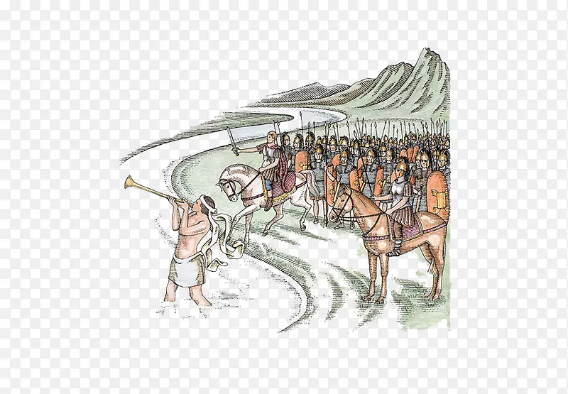 手绘古代兵马PNG图片素材下载_图片编号qezavnnw-免抠素材网